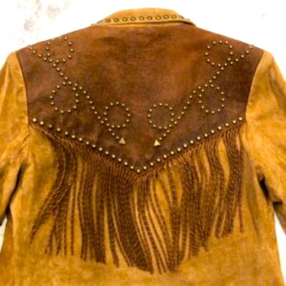 Scully Studded Fringe Leather Jacket! - Picture 3 of 7